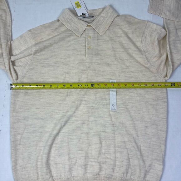 Turnbury Men’s Extra Fine Merino Wool Popover Sweater L Grandpa Literary Preppy - Picture 10 of 11